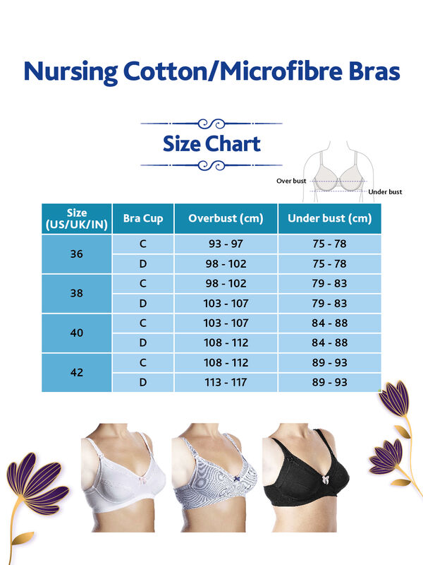 Cotton Stretch Nursing Bra (Pattern) (C80), Best Cotton Bra Online